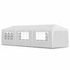 VidaXL Tente de Réception Blanc Tonnelle Pavillon Chapiteau de Jardin Patio 90338