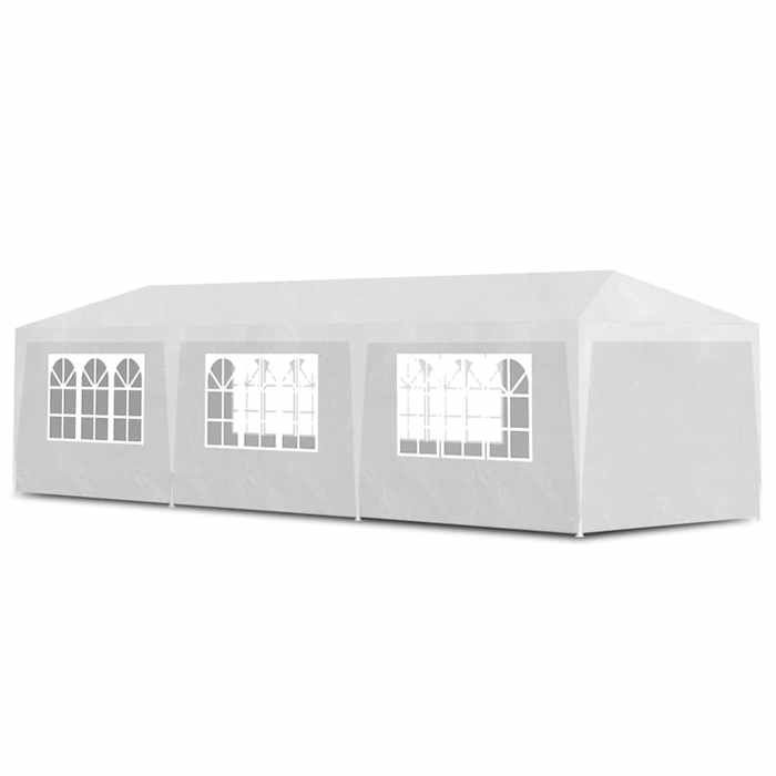 VidaXL Tente de Réception Blanc Tonnelle Pavillon Chapiteau de Jardin Patio 90338