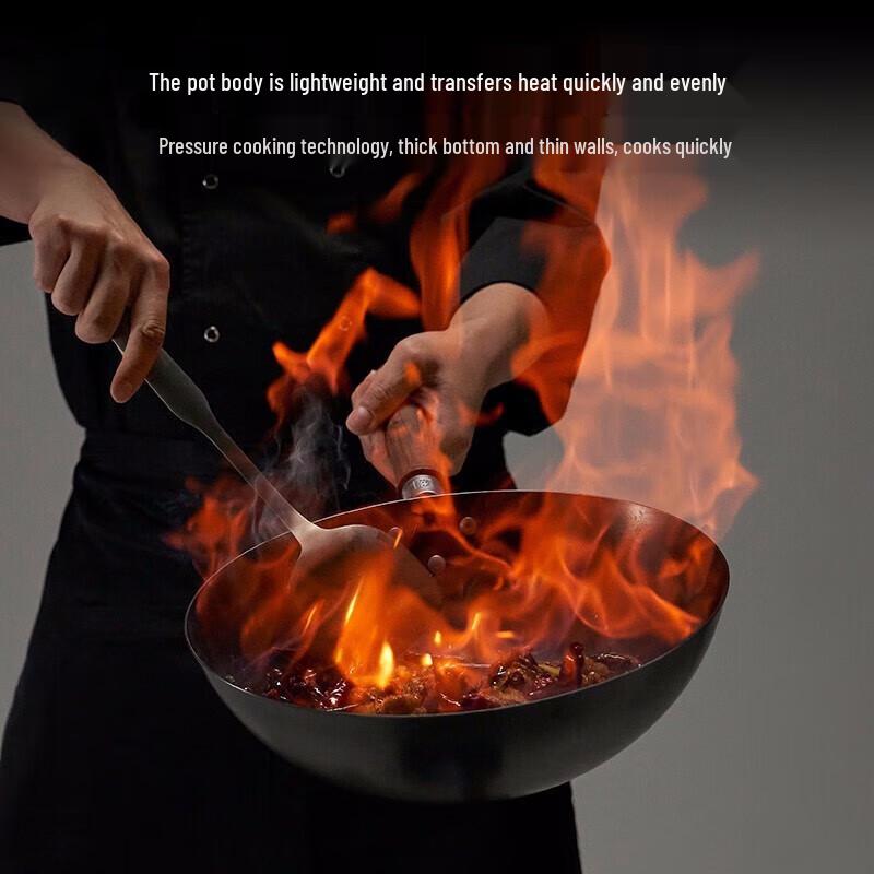 ZWILLING Chinese Dragon Cast Iron Wok with Lid