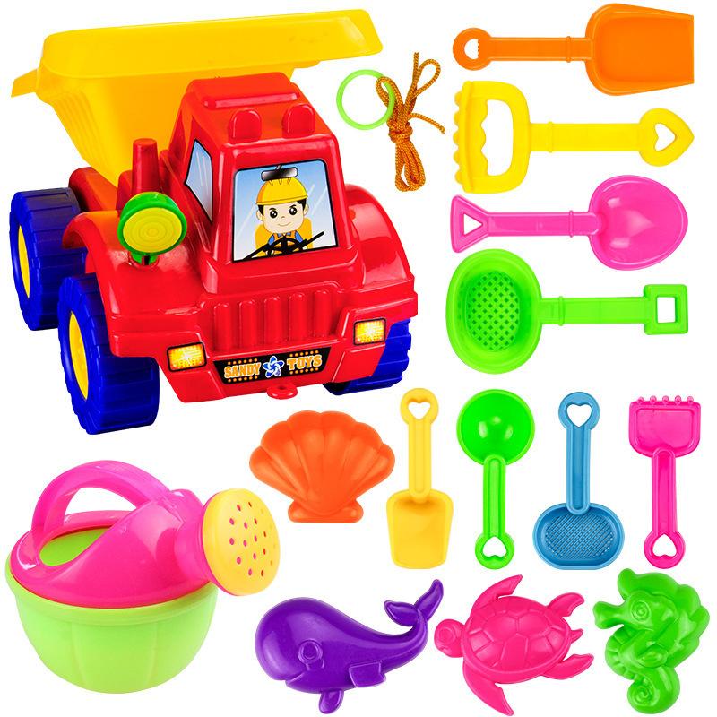 - Beach Toys 14-Piece Set Of Toys, Playing With Sand Large Hourglass Sand Digging Shovel Bucket Tools