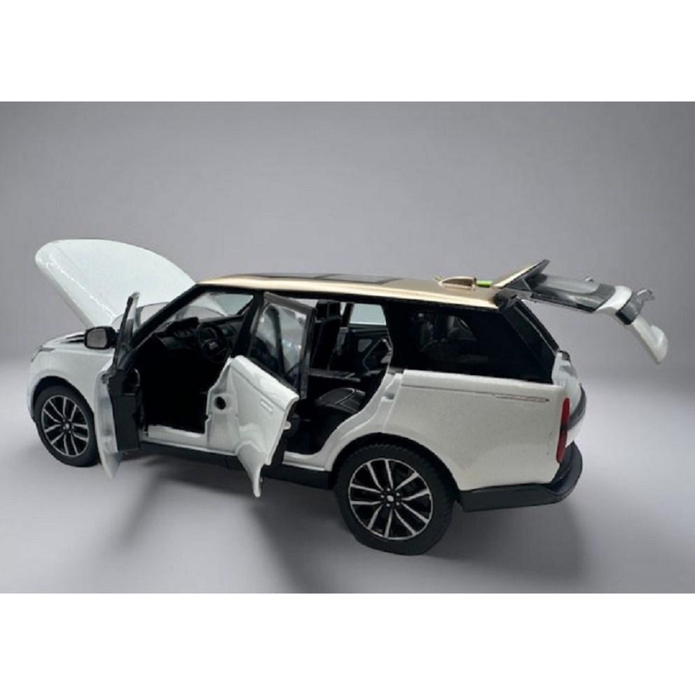 Premium Range Rover SUV 1:24 Scale Diecast Model Car - White Edition
