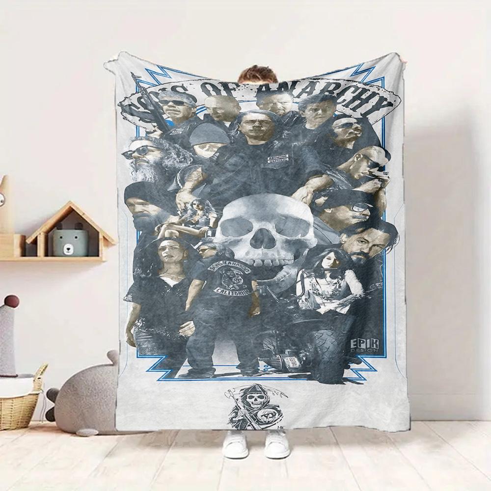 Sons Anarchy Flannel Blanket Throw Blanket Soft Warm Sofa Bed Camping Home Decor Unique Christmas Gift C921141