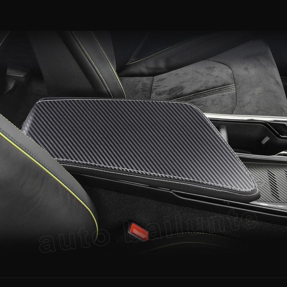 Car Armrest Cover Center Console Leather Pad Fit for Kia EV6 2022 2023 Central Console Armrest Box Protector Interior