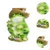 Frog Bird Feeder Garden Sculpture Miniature Decor for Indoor And Outdoor