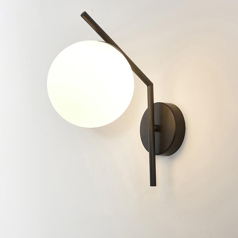 Nordic Glass Wall Lamp Bedroom Bedside Living Room Corridor Light Modern Lighting Fixtures