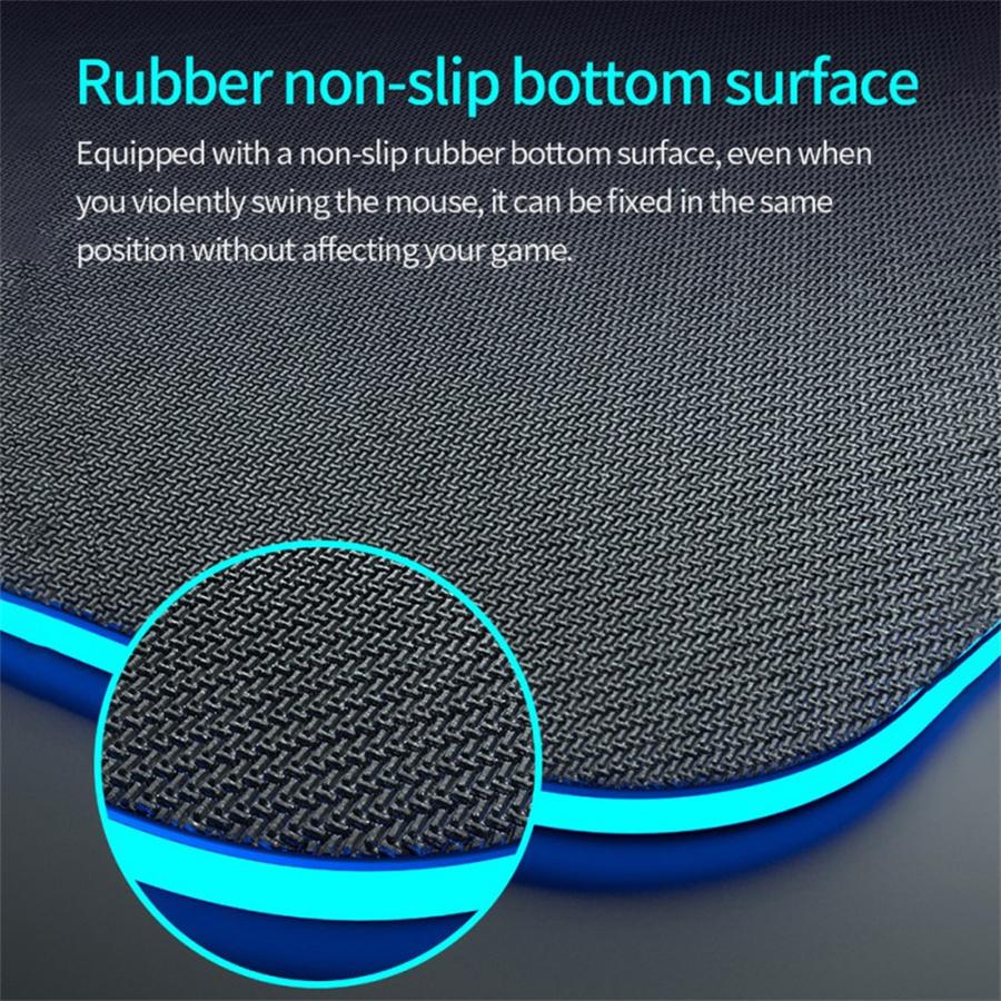 RGB Gaming Wireless Charging Computer Mouse Pad Colorful Luminous Rubber Mouse Pad for PC Laptop Keyboard Table Mat