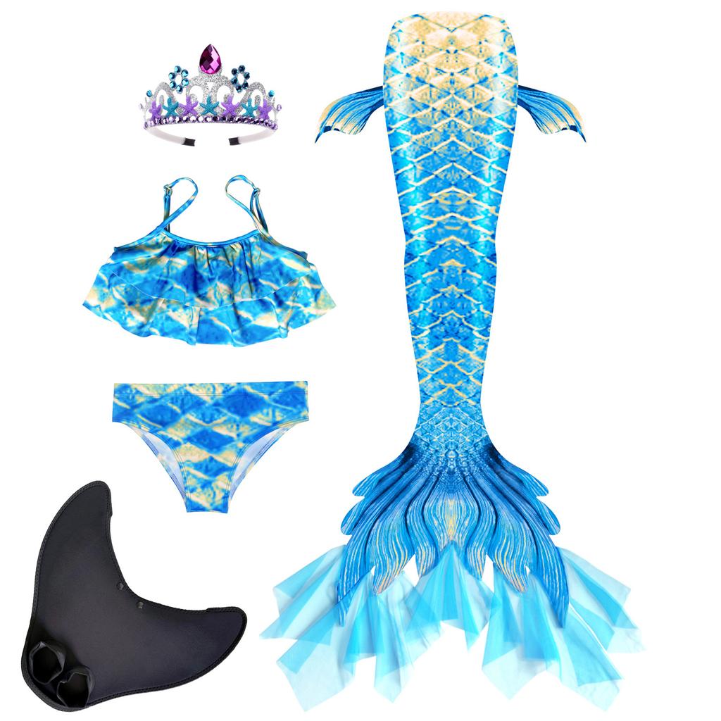 Girls Mermaid Swimsuit Children's Mermaid Tail Mermaid Swimsuit Set Bikini Set 2025 New