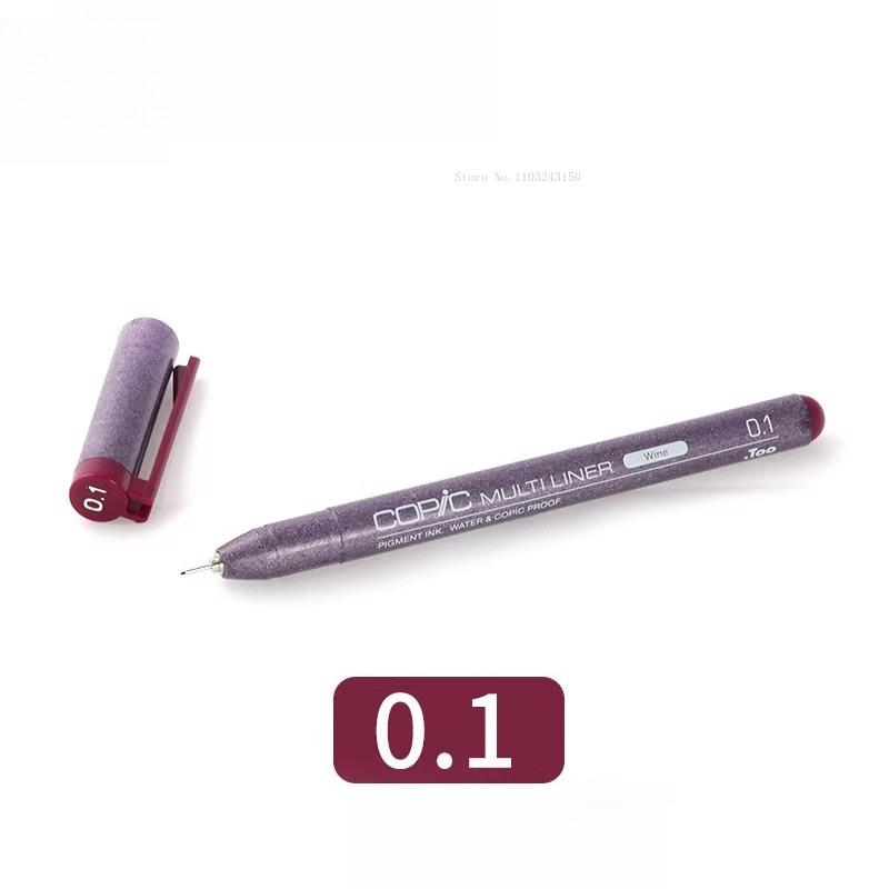 Japanese Colored Hook Line Pen Waterproof Art Supplies Anime Architectural Design Ink Tube Drawing Pen Watercolor Outline Marker