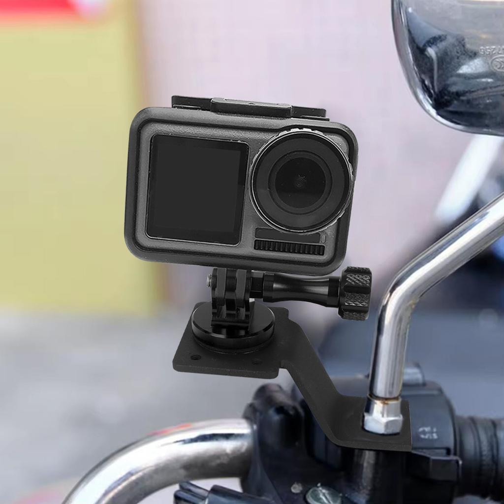 Motorcycle Action Camera Mount Aluminum Body And Secure Attachment Mechanism For First Person View Recording