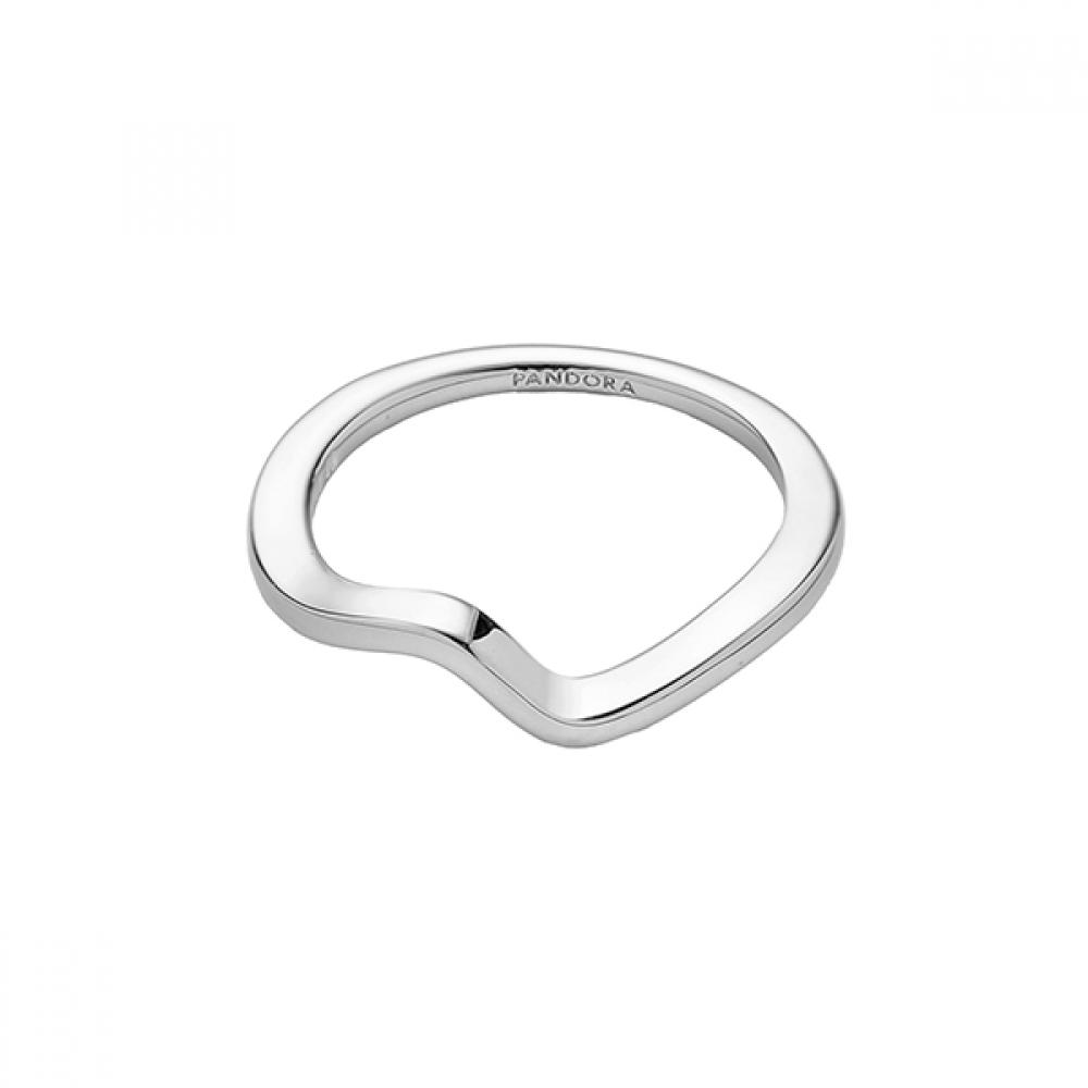

Pandora 193095c00 Moment Polished Wave Silver Ring 193095C00-50