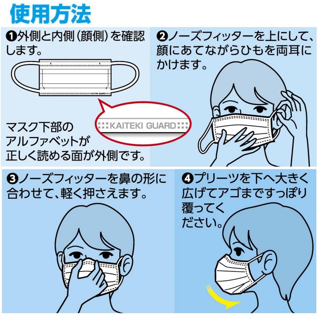 Hakugen Earth Comfort Guard Regular 60 Masks JIS Wide Ear Straps for Hay Fever and Cold Relief Masks, Size, (Individually Wrapped), Compliant,