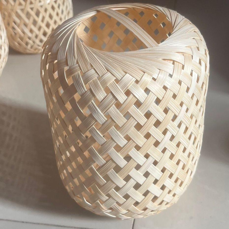 Handwoven Bamboo Lantern - Rustic Pastoral Décor, Portable 12x16 Lantern for DIY Home Decoration & Performance Dance