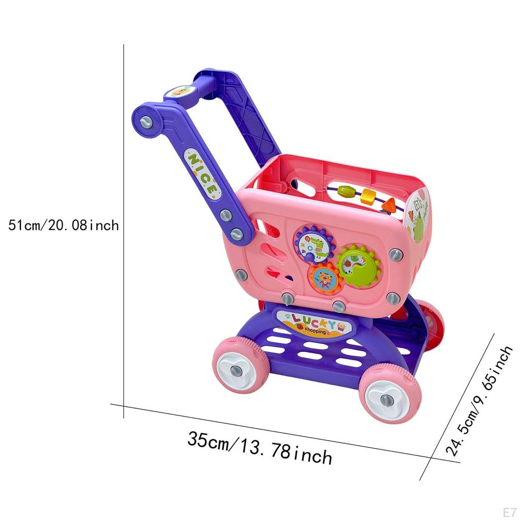 Children's Toy Shopping Cart, Interactive Role-playing Grocery Model for Children