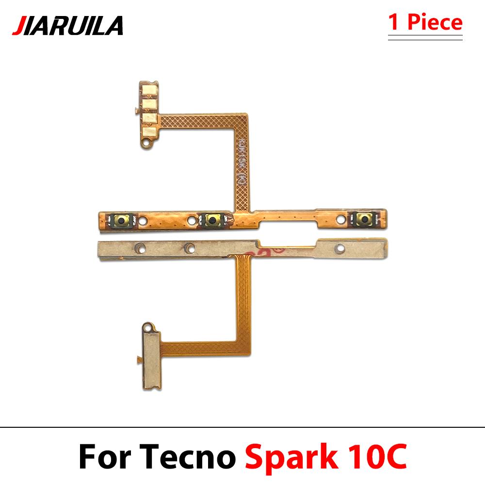 11Pcs For Tecno Spark Go 1116 Spark 11 Pro Plus Spark 6 Go Spark 11C 11C Volume Power Switch On Off Button Key Flex Cable