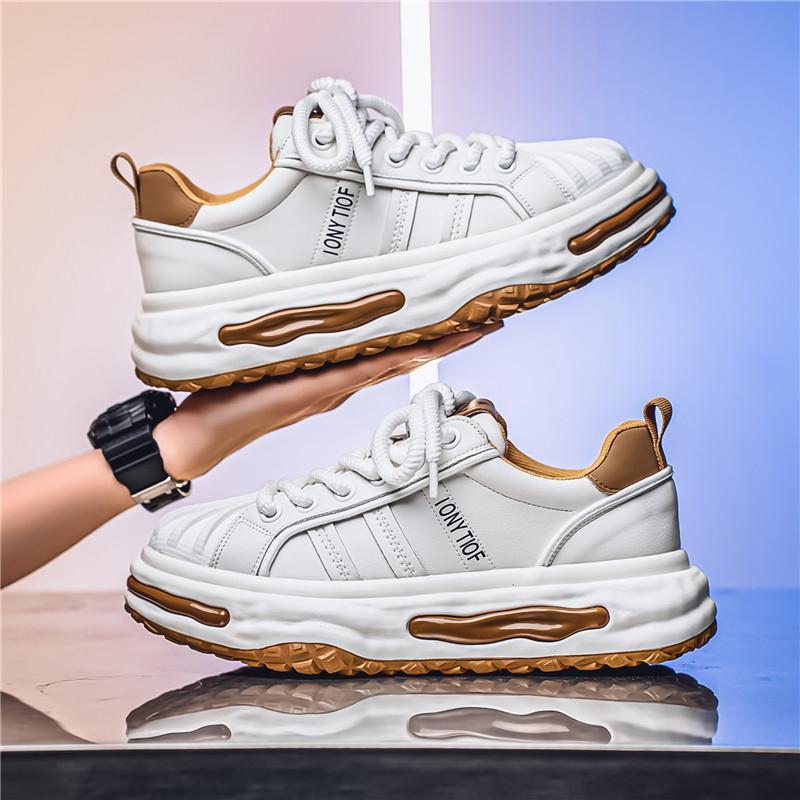 New Fashion Men's Four Seasons Comfortable Thick Sole Shoes Students Male Boys Trending Soft Sole Breathable Casual Running Sneakers