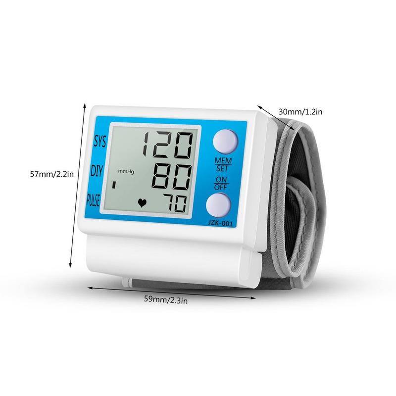 Cuff Wrist Sphygmomanometer Blood Presure Meter Monitor Heart Rate Pulse Portable Tonometer BP