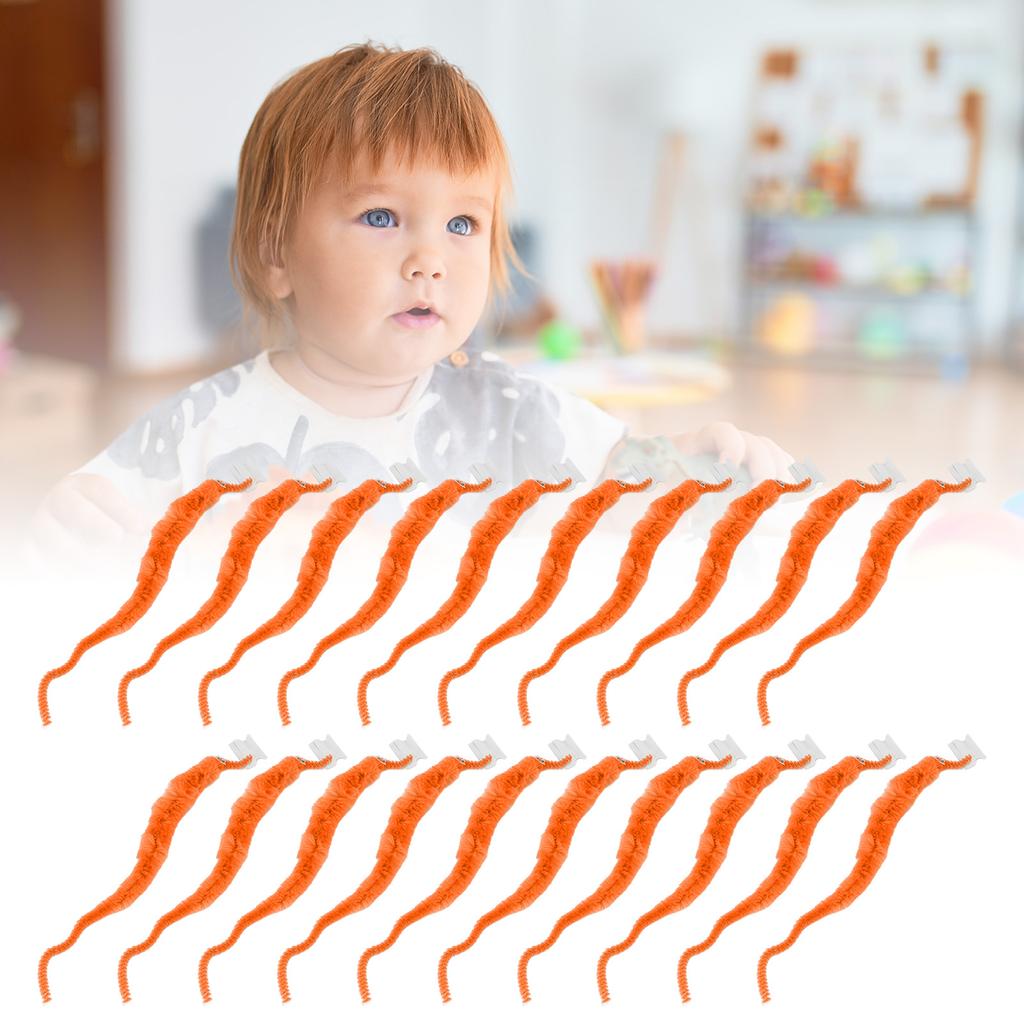 20 Pcs Furry Worm   Plush Material Cute     Compact Portable Fuzzy Worms for Party
