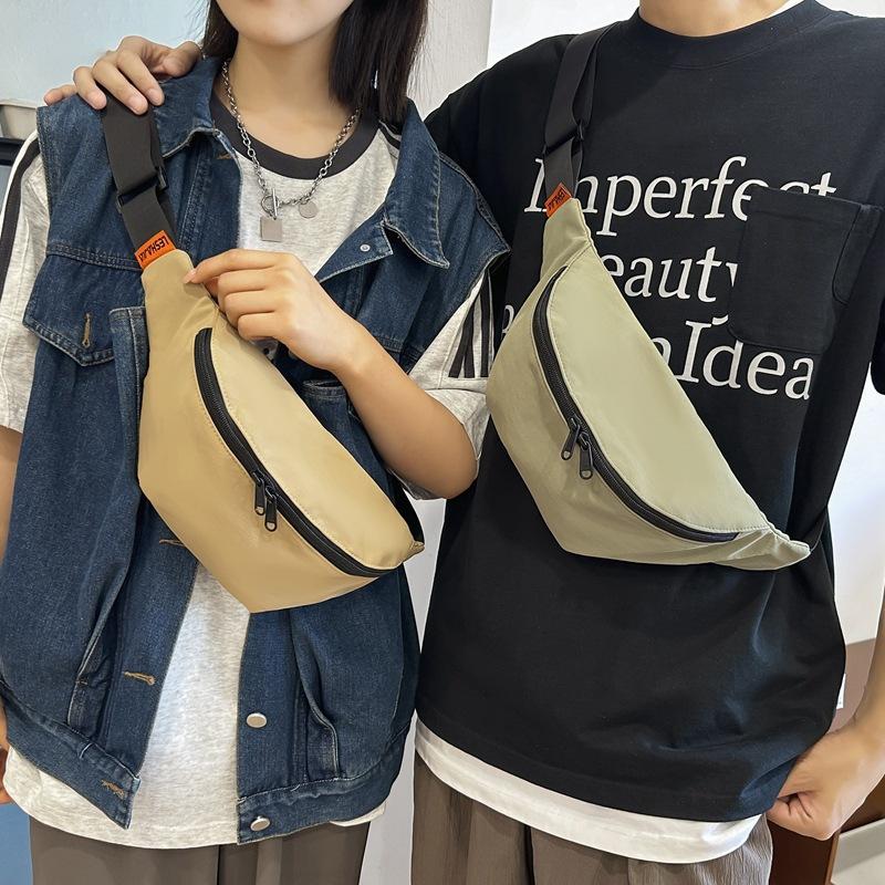 Breast Bag, Men'S And Women'S Fanny Pack, Fashionable And Simple Oxford Cloth Waterproof Breast Bag, Outdoor Sports Shoulder Messenger Bag.