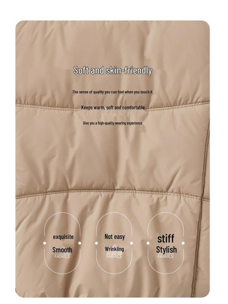 Autumn/Winter 2024 Stand-up Collar Thick Cotton Vest - Sleeveless, Loose Fit, Versatile Style Jacket