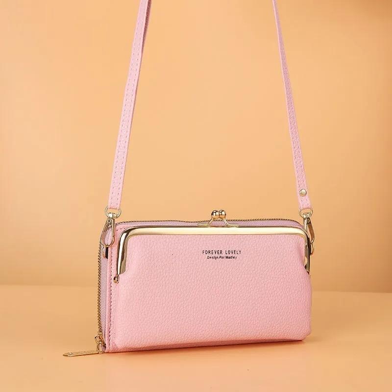 Korean Style Women's Handbag with Multiple Card Slots Large Capacity Casual Shoulder Bag Fashionable New Style Two-way Coin Purse Crossbody Bag.