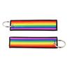 Rainbow Woven Label Keychain and ID Card Lanyard