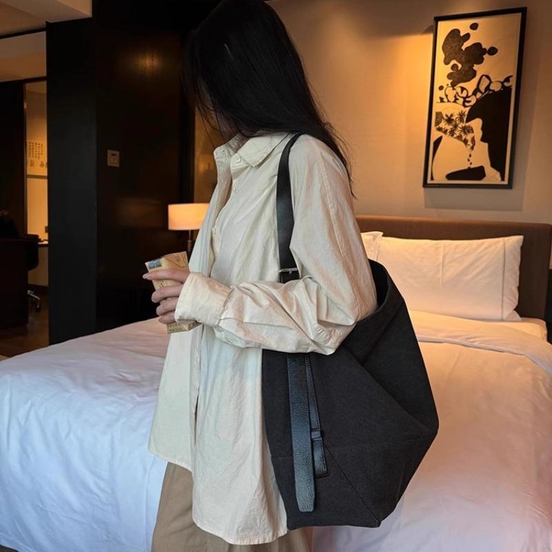 Large-capacity Laid-back Single-shoulder Crossbody Commuter Bag Casual Large Bag