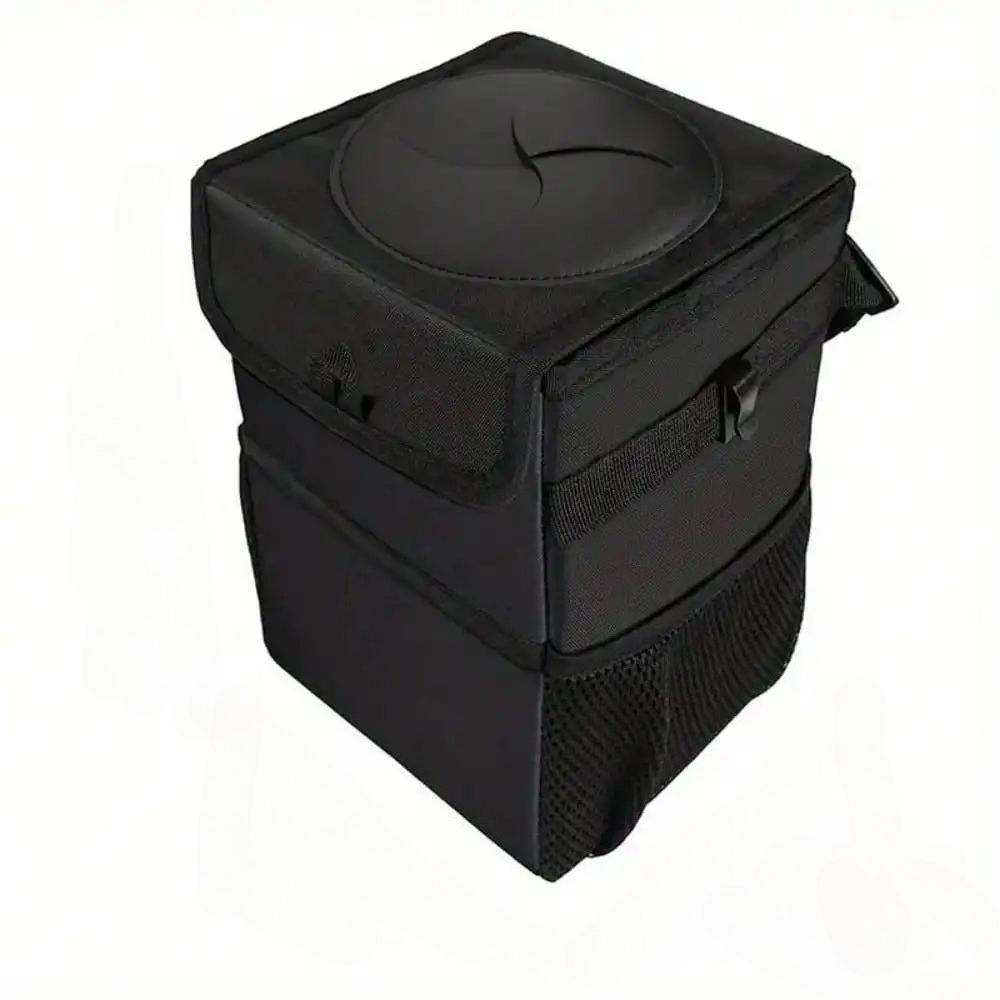 Waterproof Car Trash Can Bin Acessórios Auto Organizer Lixo Dump Bolsos de Armazenamento de Carros Closeable Portátil чёрный