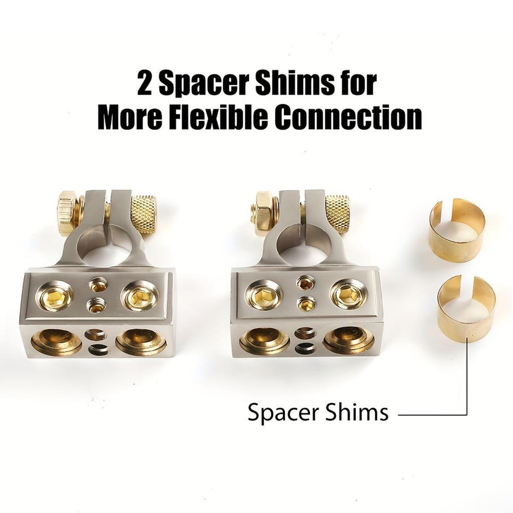 Heavy Duty Car Battery Connectors, 0/2/4/6/8/10 AWG, Top Post Multiple Battery