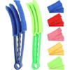 2PCS Blind Cleaner Brushs with 5 Reusable Microfiber Sleeves Brush, Window Blind Duster Tool Blind Cleaner Tool for Window, Car Air Condition, Fans,