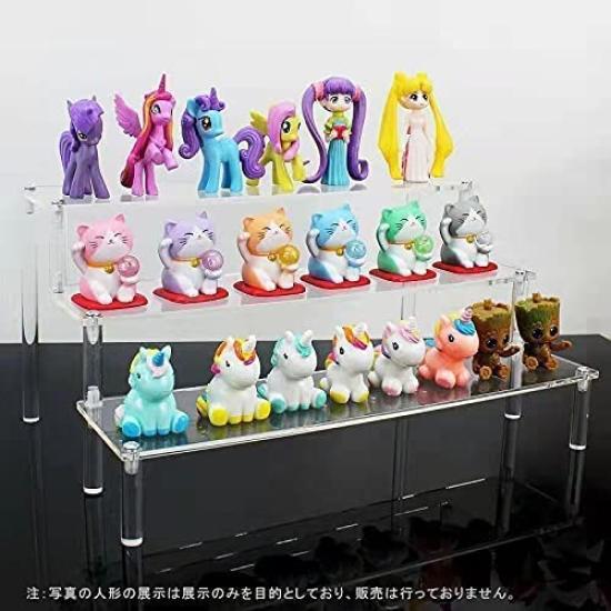 Acrylic Stage Collection Acrylic Tamashii Stage Figure Shelf Figure Assembled Stand 3 Case, Display, Accessories, Collection, (Clear, Tiers)