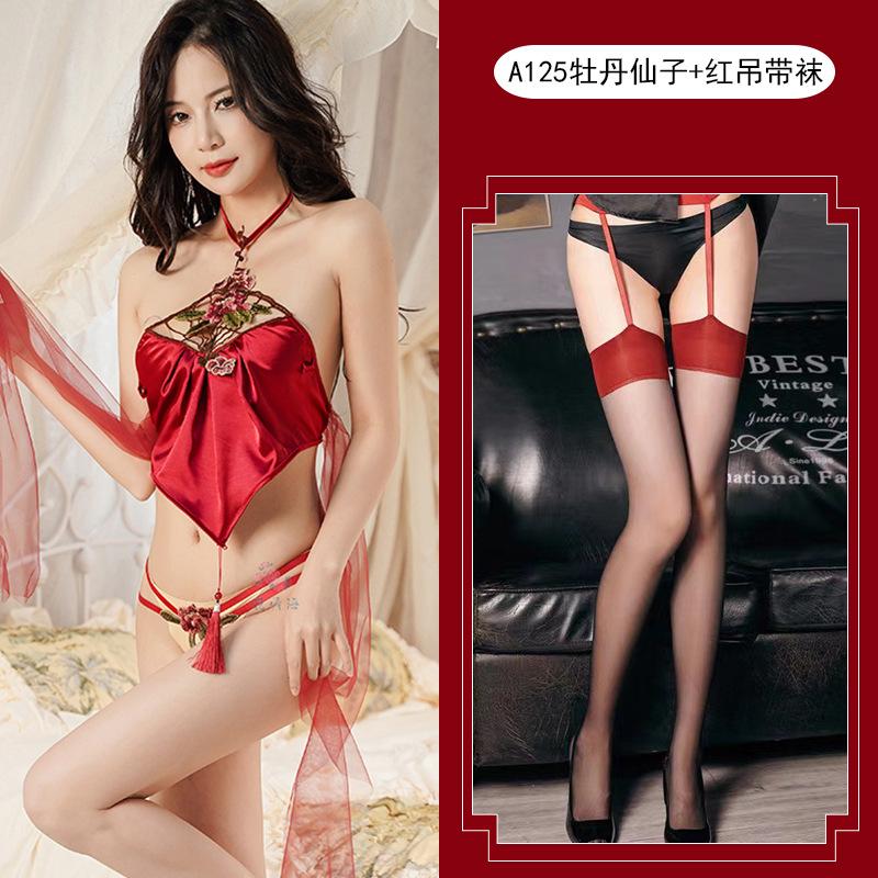 Sexy pure desire style Hanfu ancient clothing high-end sense belly pocket bed seduction passion new court style