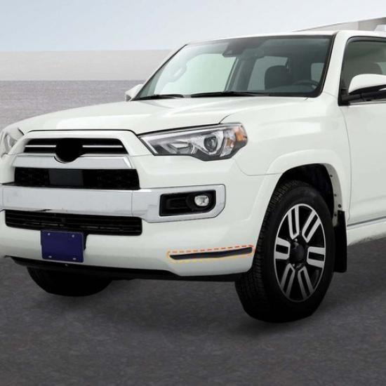 Gloss Black Front Bumper Grille Side Protector Covers For 4Runner 2014-23Limited