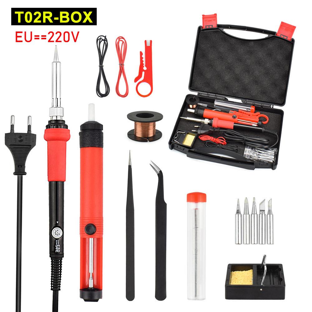 Buy Adjust Temp EU/US 60W ESD Soldering Iron Kit Welding Tool Set with
