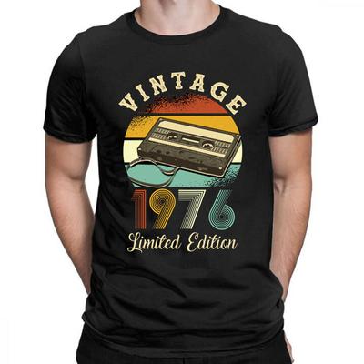 Camiseta para hombre, regalo de 43 cumpleaños, camisetas vintage de 1976 años, camiseta para mujer, camiseta informal, camisetas de verano para mujer