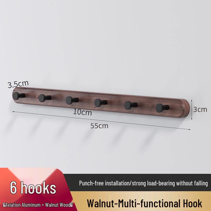 Log Style Wooden Wall-Mounted Coat and Clothes Hook