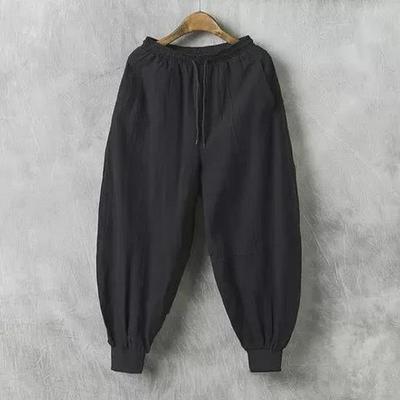 Men's Trendy Hip-Hop Harem Pants: Summer Wide-Leg, Low-Crotch Casual Trousers for Larger Sizes