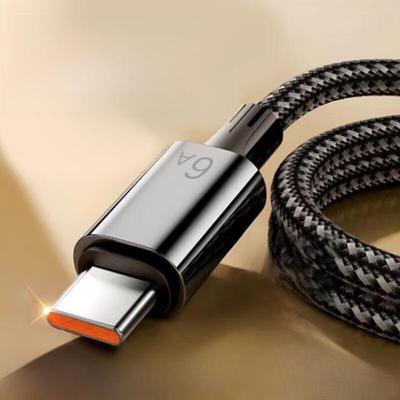 Geflochtenes Typ-C-Ladekabel 100 W/66 W für Apple-, Huawei-, Honor-, Vivo-Telefone