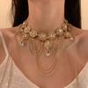 Super Flash Diamond Fringed Necklace Light Luxury Niche High-end Collar Dress Accessories Dinner Collarbone Chain Neck Chain Female Tide