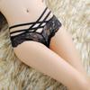 Sexy Hollowed Rose Jacquard Transparent Cross Ladies' Underpants
