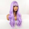 Colorful Cosplay Wig Set for Christmas & Halloween - Anime Style with Air Bangs & Big Waves