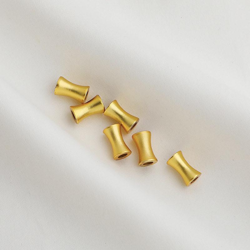 Perles Tubes Or Mat: Taille Fine, Trou Large, Forte Rétention des Couleurs pour Bracelets & Colliers DIY