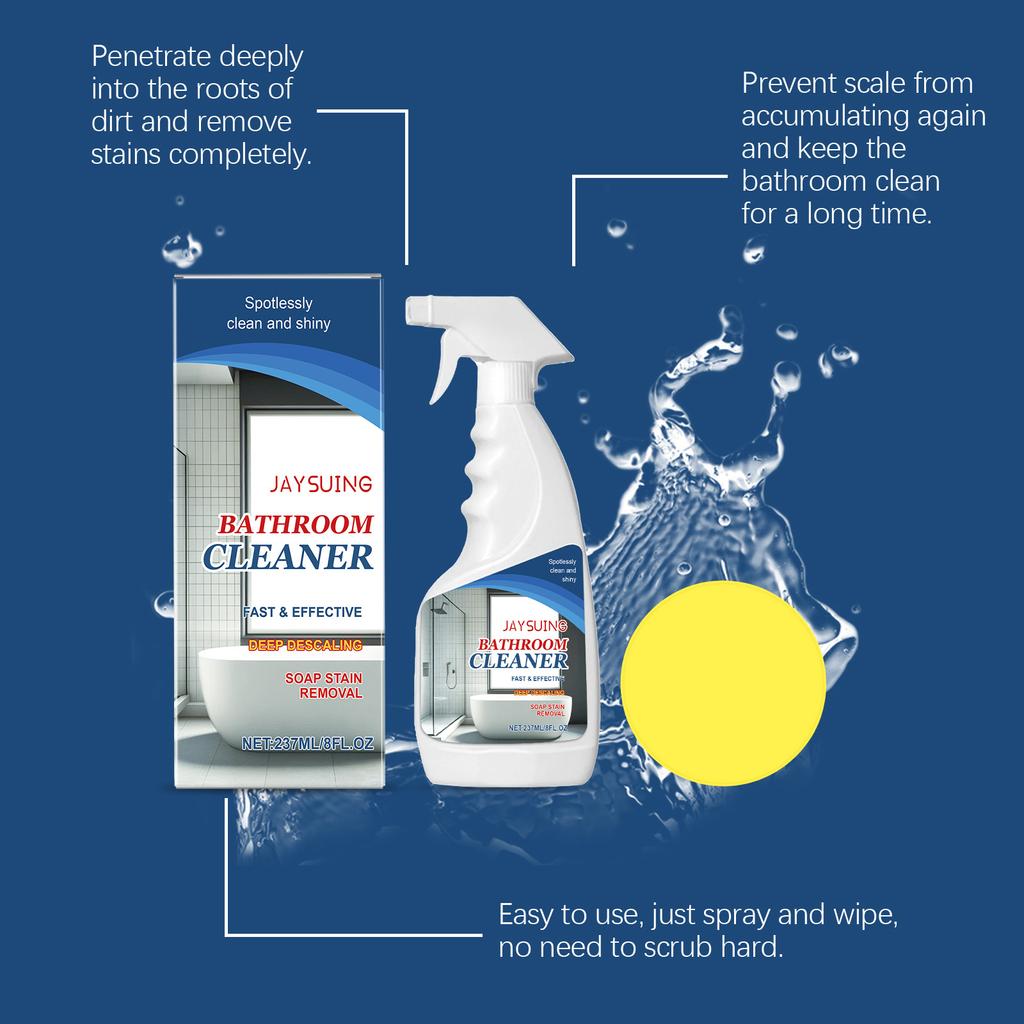 Bathroom Cleaning Spray Shower Glass Descaler Anti Mold Clean Bathtub Toilet Descaling Limescale Cleaner Foam Stain Remover Mist
