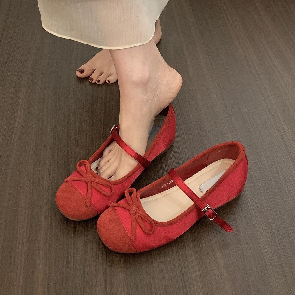 Women Ballet Falts Shoes 2026 New Casual Comfortable Mary Jane Summer High Quality Women Shoes French Round Toe Ballerinas Shoes