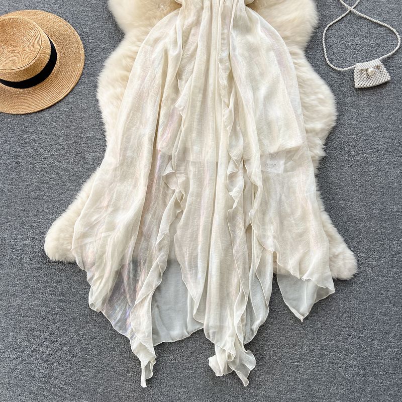 Silm Asymmetrical Chiffon Sling Dress