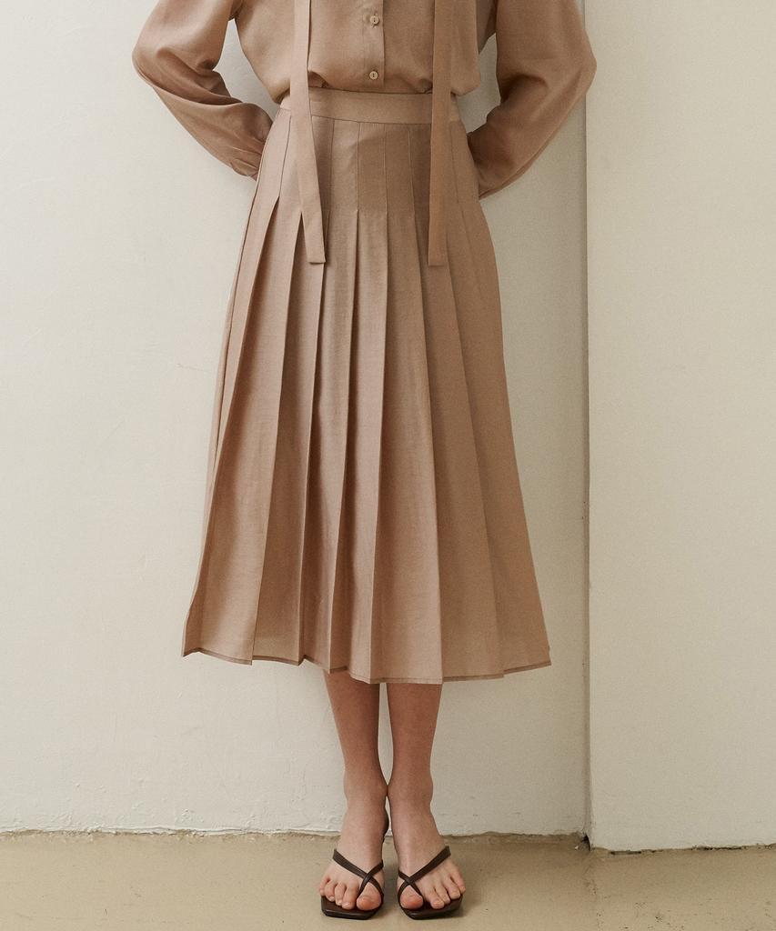 Peullobeu River Pleats Skirt(Be)
