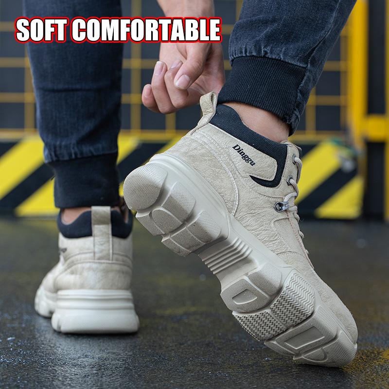 Work Boots Indestructible Safety Shoes Men Steel Toe Shoes Puncture-Proof Sneakers Men Non Slip Work Shoes Male Tactical Boots