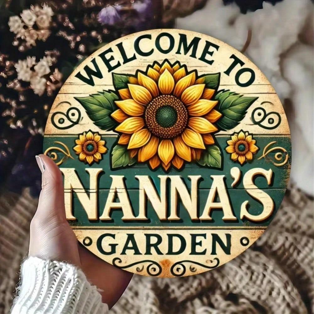 Vintage Metal Sunflower Wall Decor Garden Wreath Home Gift