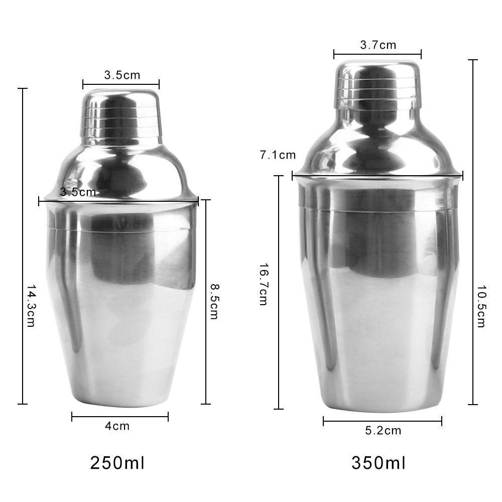 250/350/550/750ml Boston Martini Koktejl Víno Mixér 1KS Párty Barové Nářadí Profesionální Nerezový Koktejlový Šejkr Barové Sklo