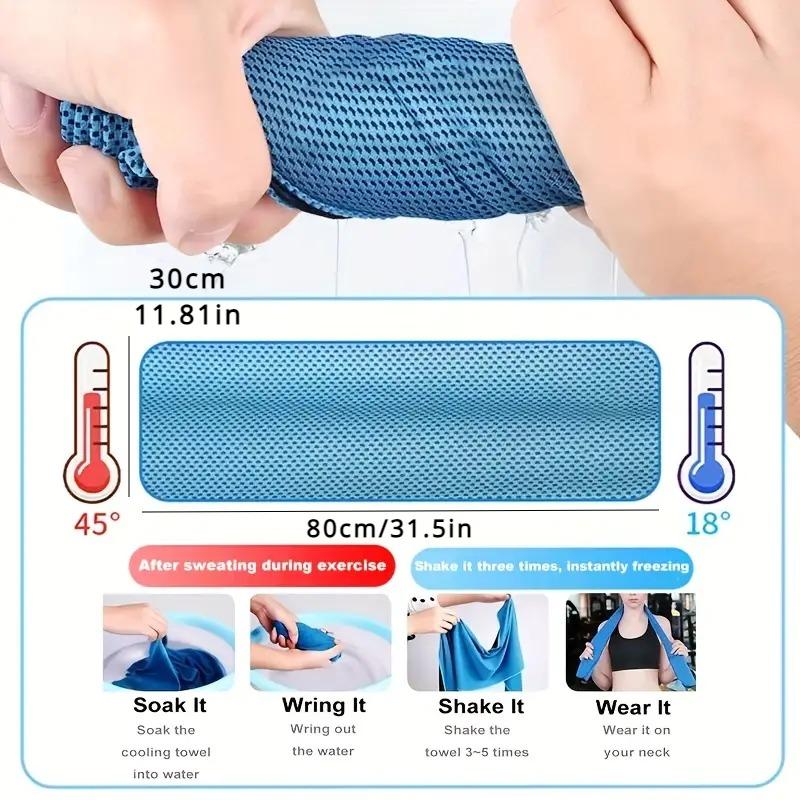 1PC Outdoor Exercise Cool Towel Handling Work Wipe Sweat Quick Drying Polyester Soft Breathable Sports Towel for Outdoor