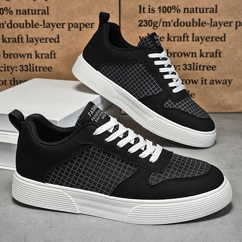 Mens Board Shoes 2026 New Mesh Breathe Splicing Design Comfortable Lightweight Daily Casual Sports Skate Shoes for Man